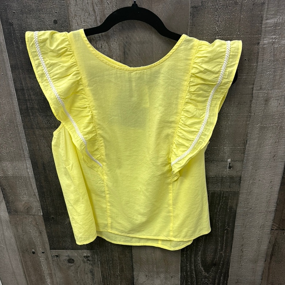 Yellow Ruffled Women's Top